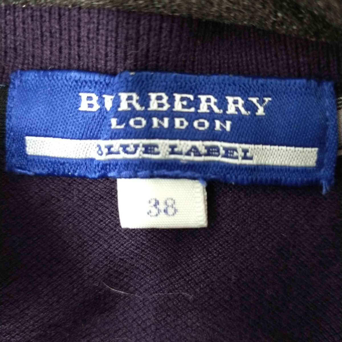 BURBERRY BLUE LABEL(バーバリーブルーレーベル) ワンポイントポロシャツ ポニー刺繍 レ 中古 古着 1242_画像6
