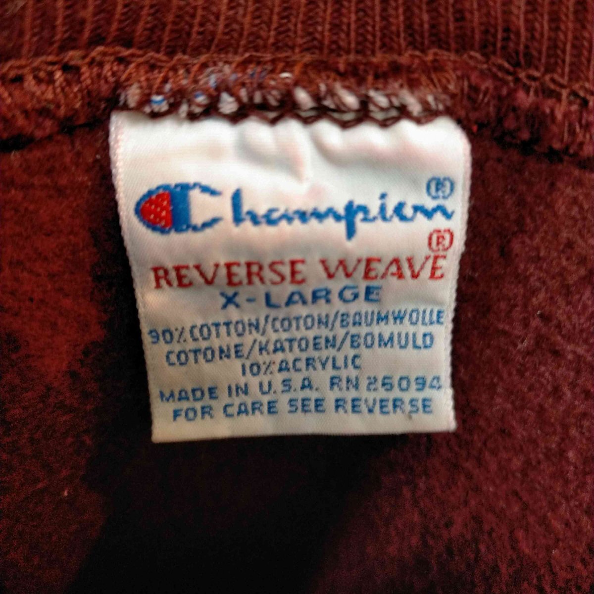 Champion(チャンピオン) REVERSE WEAVE 90S 刺繍タグ IONA COLLEGE2 中古 古着 0327_画像6