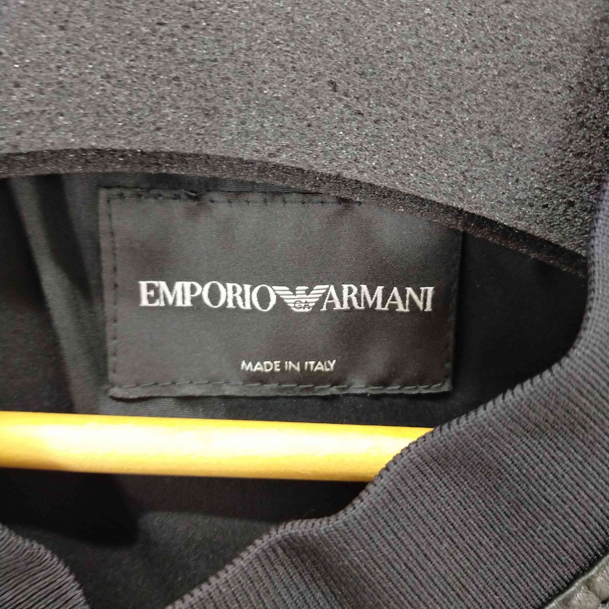 EMPORIO ARMANI(エンポリオアルマーニ) ラムレザージャケット ブルゾン ジップアップ メンズ 中古 古着 0308_画像6