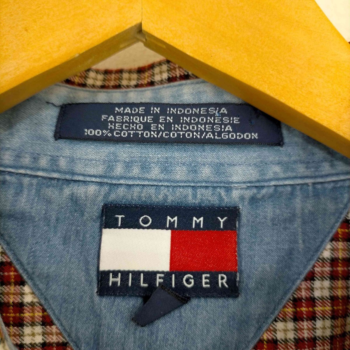 TOMMY HILFIGER(トミーヒルフィガー) 90s チェックL/Sシャツ メンズ import：X 中古 古着 0412_画像6