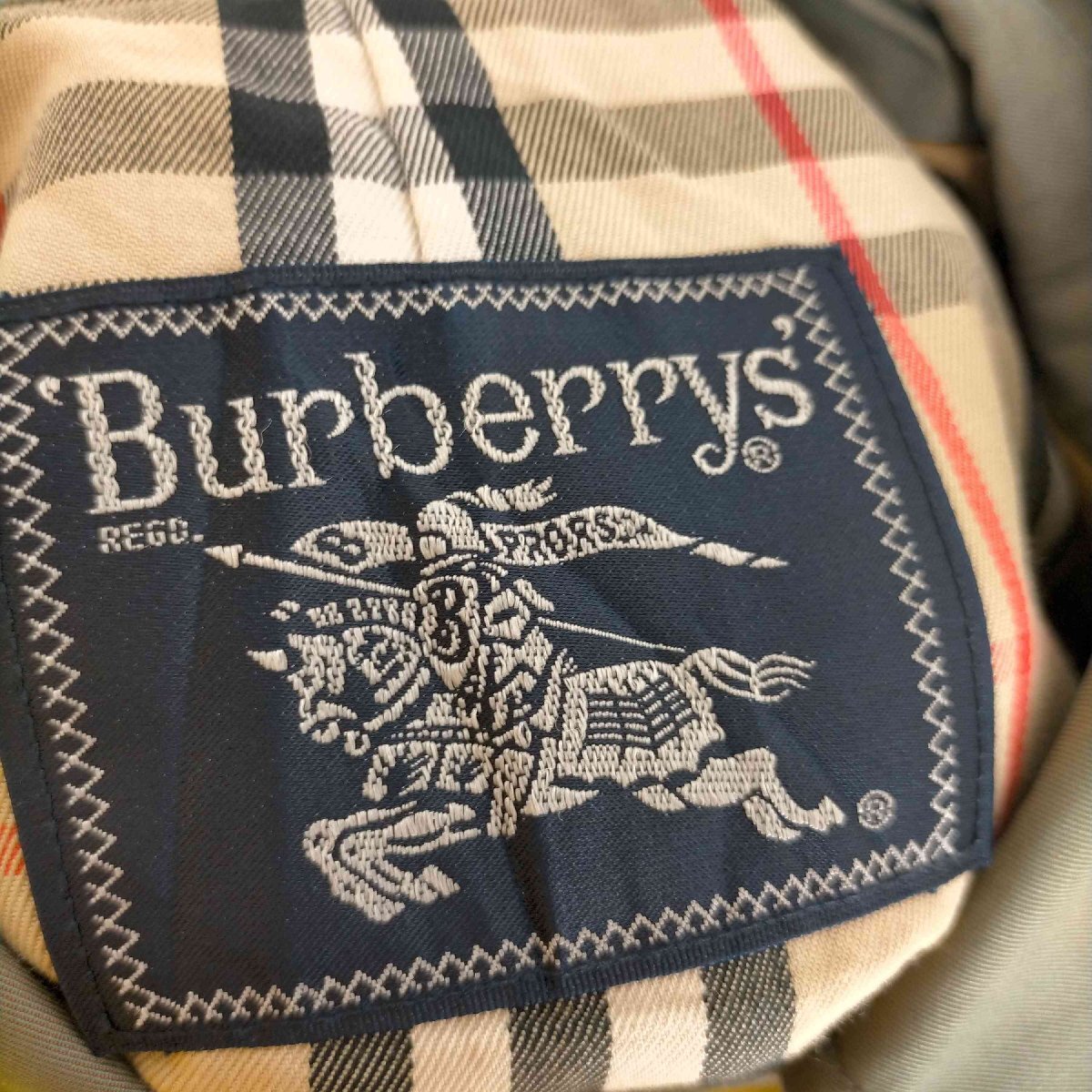 BURBERRYS(バーバリーズ) 裏地ノバチェック 玉虫色 ステンカラーコート メンズ 表記無 中古 古着 0547_画像6