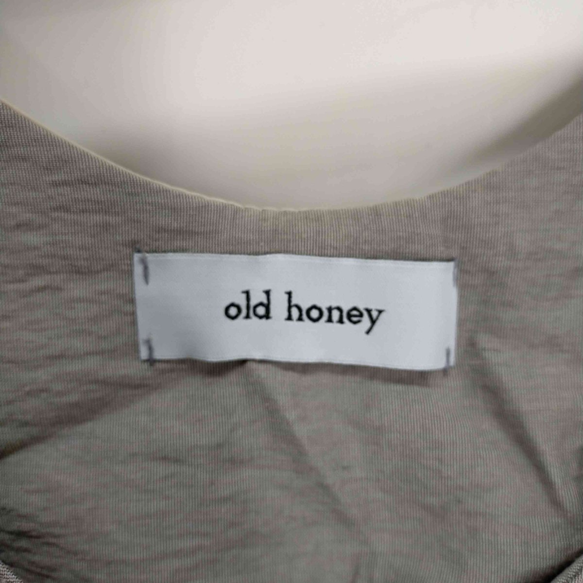 OLD HONEY(オールドハニー) ノースリーブ 異素材切り替え デザインワンピース ロング セミフレア 中古 古着 0602_画像6