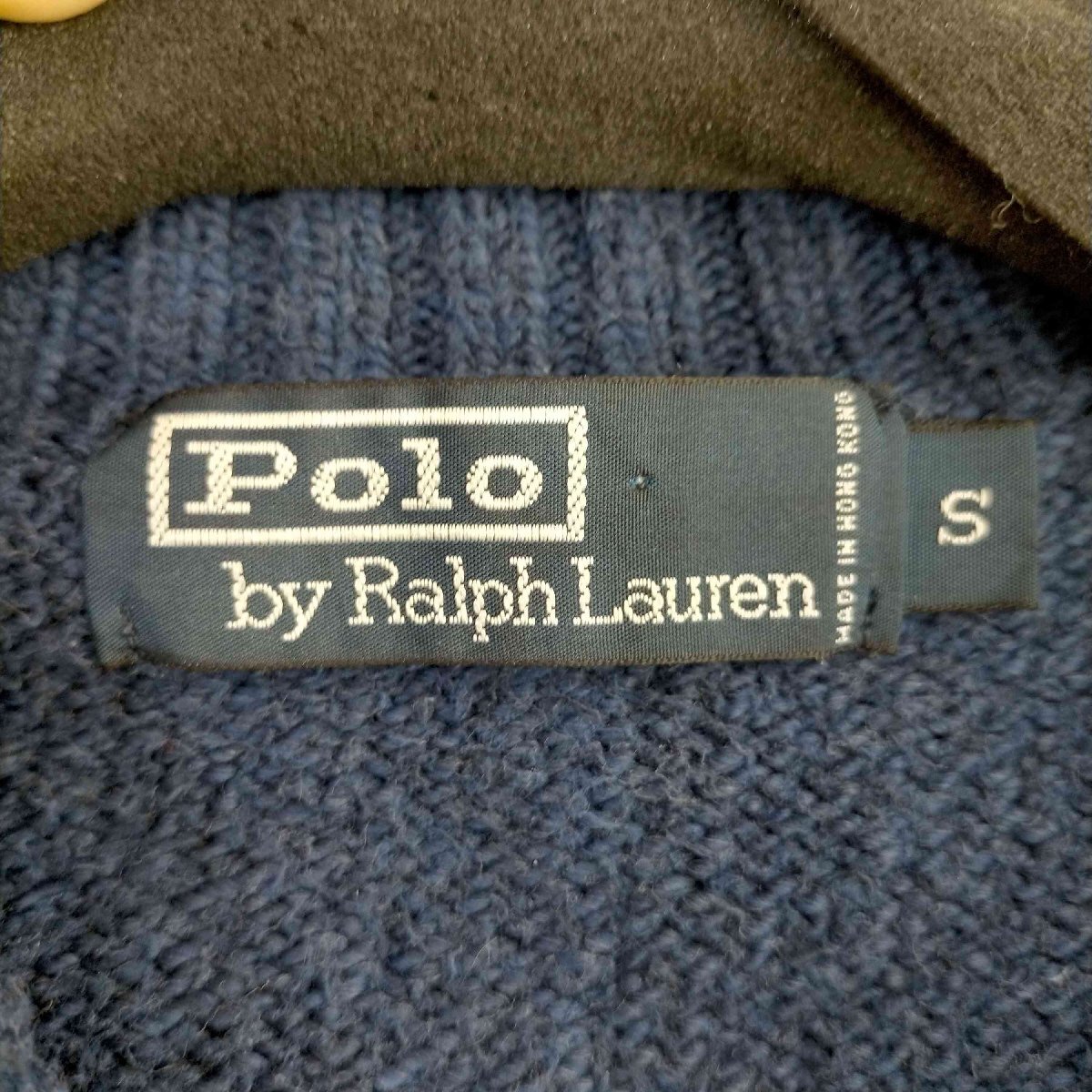 Polo by RALPH LAUREN(ポロバイラルフローレン) 香港製 ポニー刺繍 ハーフジップニット 中古 古着 0645_画像6