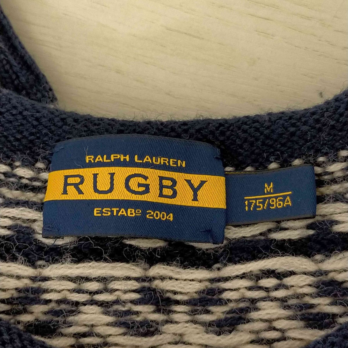 Rugby Ralph Lauren(ラグビーラルフローレン) ニット セーター 長袖 総柄 ウール メン 中古 古着 0702_画像6