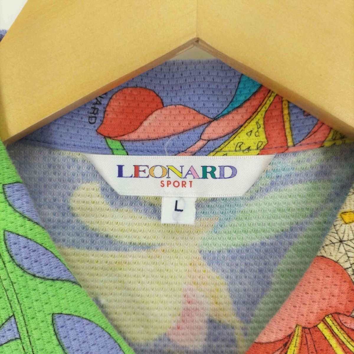 LEONARD SPORT(レオナールスポーツ) フラワー総柄ジップアップジャケット レディース impo 中古 古着 1024_画像6