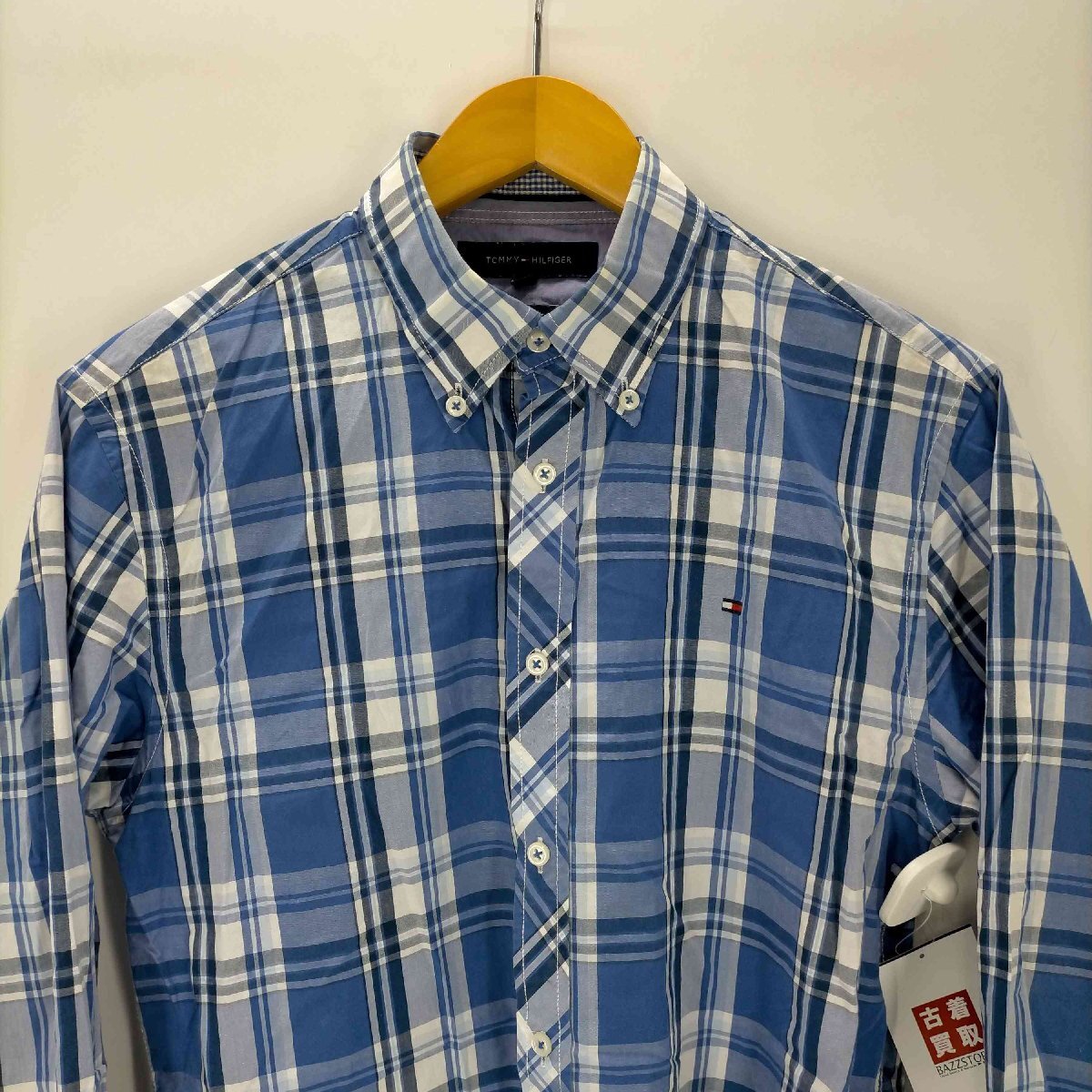 TOMMY HILFIGER(トミーヒルフィガー) CUSTOM FIT チェック柄 ボタンダウンシャツ 中古 古着 0334_画像3