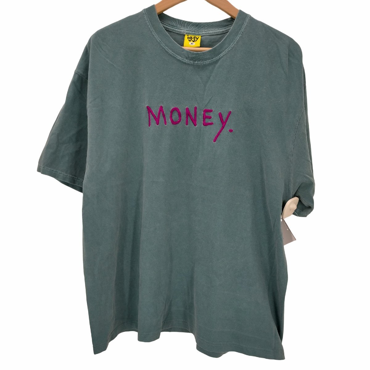 iggy(イギー) MONEY. 刺繍 半袖Tシャツ メンズ import：XL 中古 古着 0223_画像1