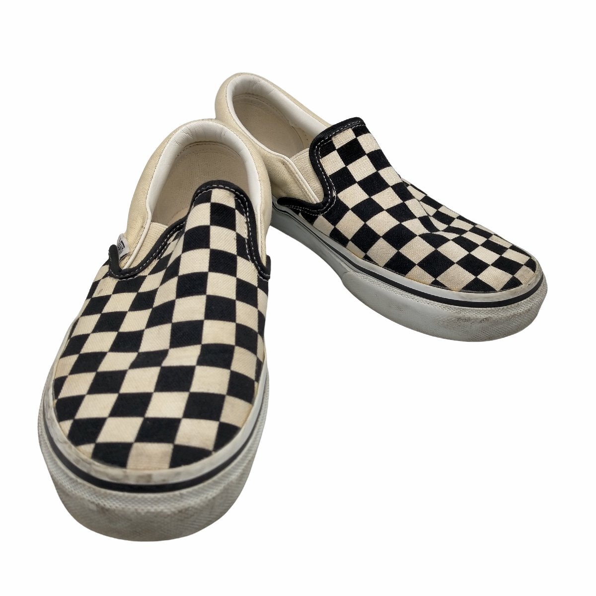 VANS(バンズ) CLASSIC SLIP-ON クラシック スリッポン チェッカーボード レディース 中古 古着 0253_画像1