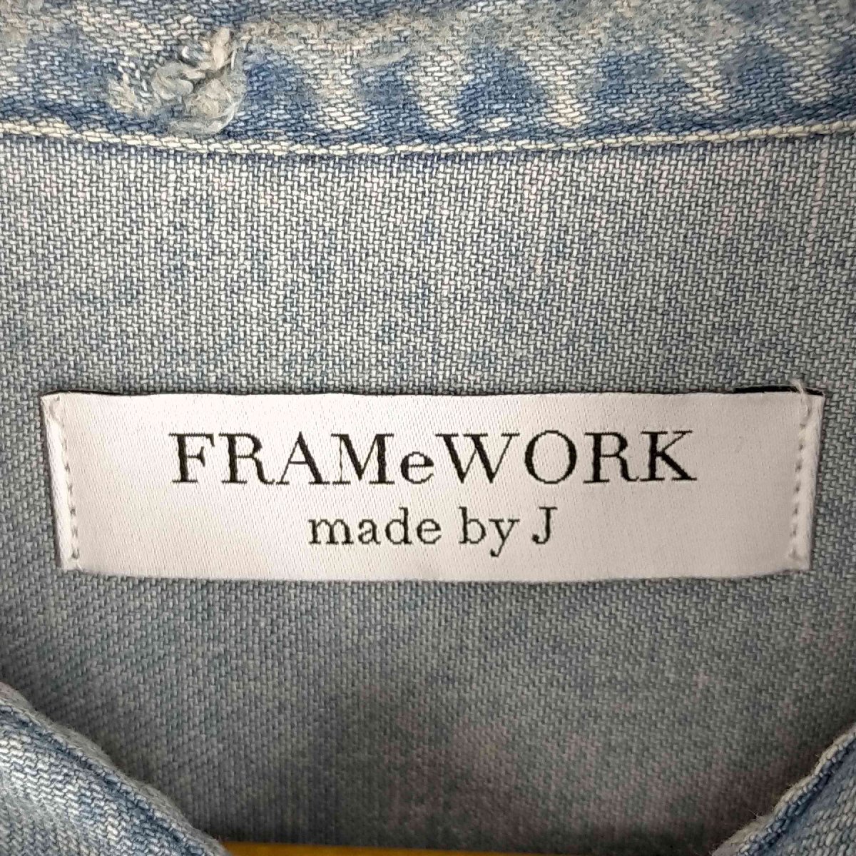 FRAMe WORK(フレームワーク) 23AW made by J 別注8ozデニムシャツ レディース 中古 古着 0543_画像6