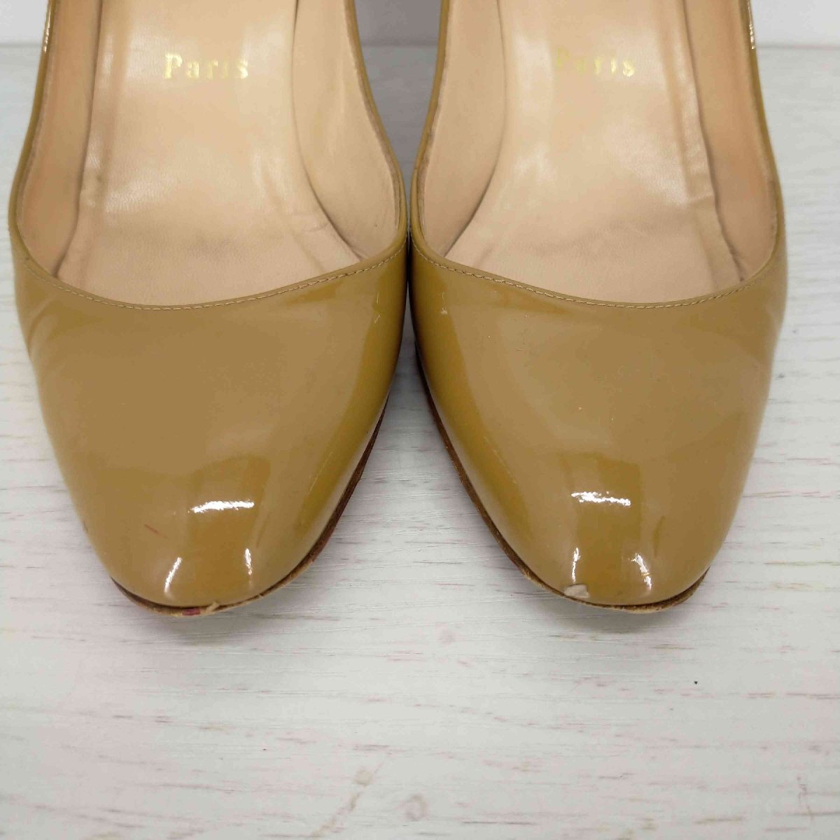 CHRISTIAN LOUBOUTIN(クリスチャンルブタン) プレーントゥパテントパンプス ハイヒール 中古 古着 0455_画像5