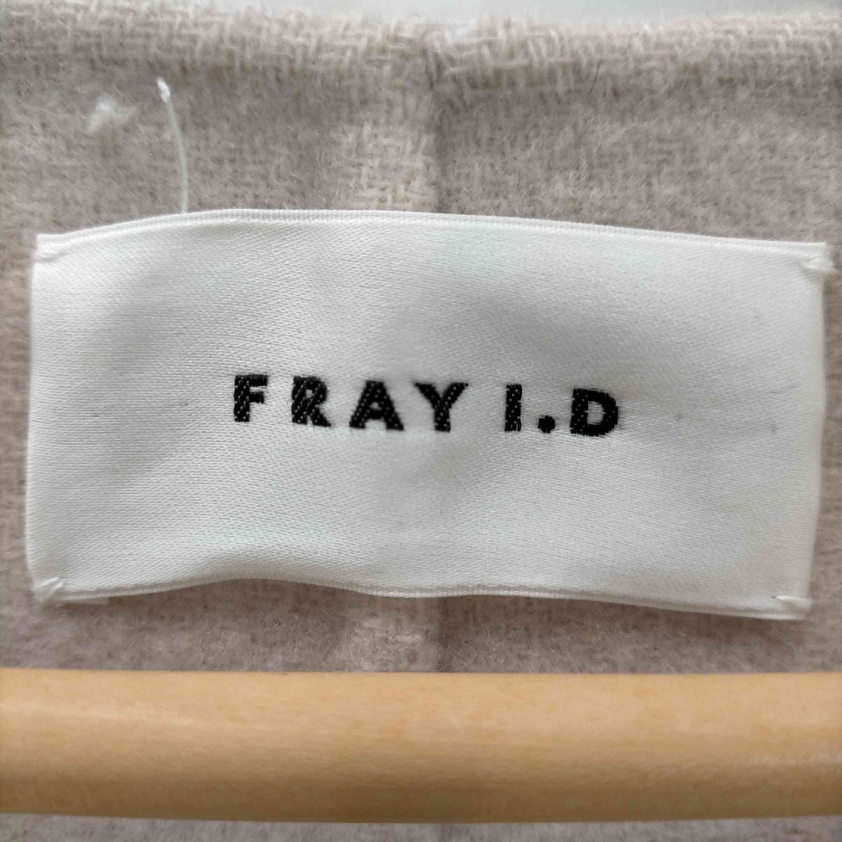 FRAY I.D(フレイアイディー) 19AW リバーノーカラーコート アウター ロング 1 ライトピンク 中古 古着 0454_画像6