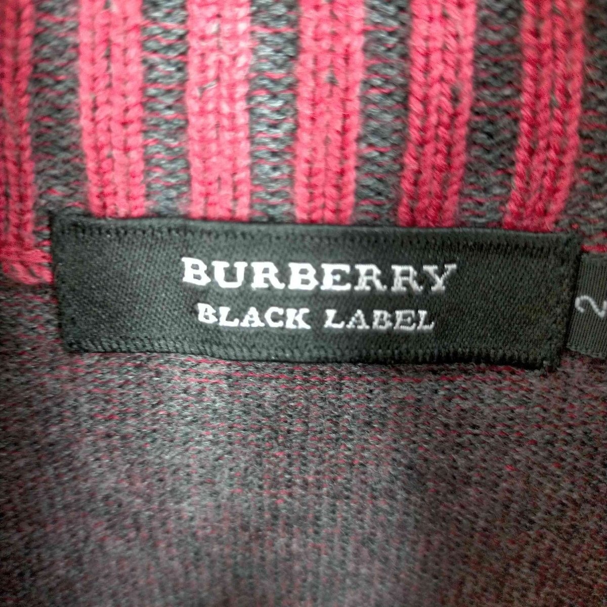 BURBERRY BLACK LABEL(バーバリーブラックレーベル) ロゴ刺しゅうコットンニットベスト 中古 古着 0505_画像6