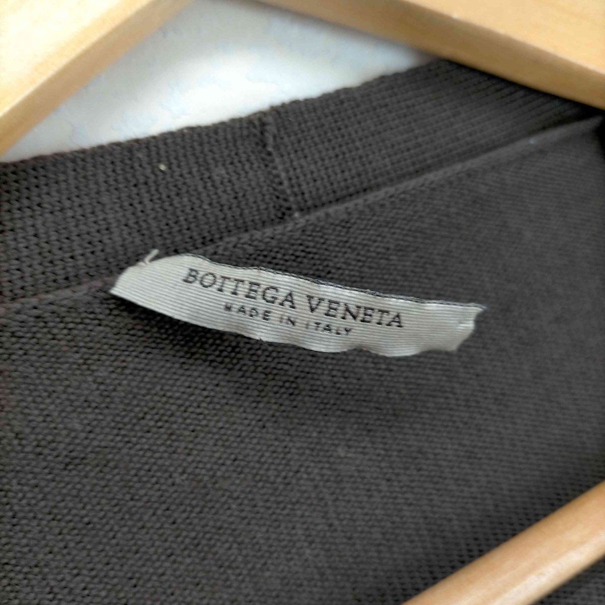 BOTTEGA VENETA(ボッテガヴェネタ) ウール ニットカーディガン Vネック 長袖 44 茶 ブ 中古 古着 0516_画像6