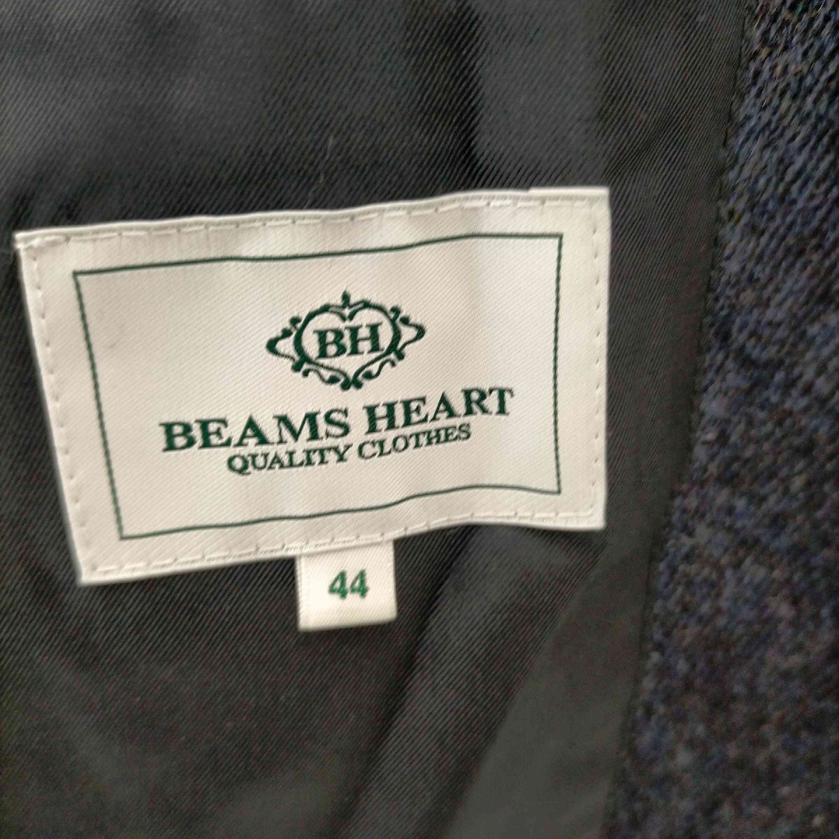 BEAMS HEART(ビームスハート) ウール キルティングジャケット 中綿 アウター ミドル丈 メンズ 中古 古着 0724_画像6