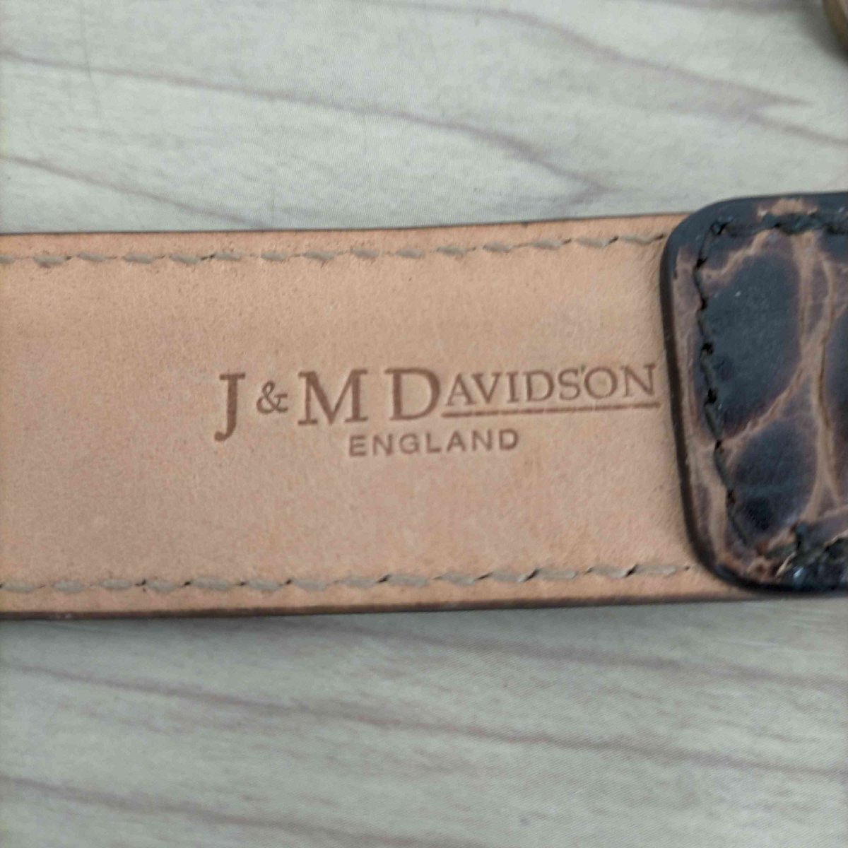J&M Davidson(ジェイアンドエムデヴィッドソン) チェーンベルト レザー 型押し レディース 中古 古着 0845_画像6