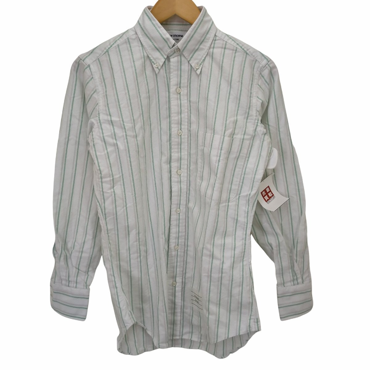 THOM BROWNE(トムブラウン) 長袖 ストライプボタンダウンシャツ メンズ 0 中古 古着 1043_画像1