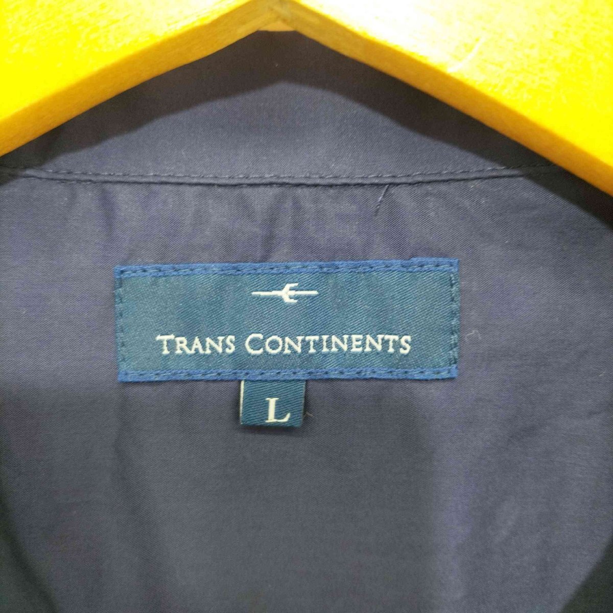 TRANS CONTINENTS(トランスコンチネンツ) オープンカラーコットンショートスリーブシャツ メ 中古 古着 0102_画像6