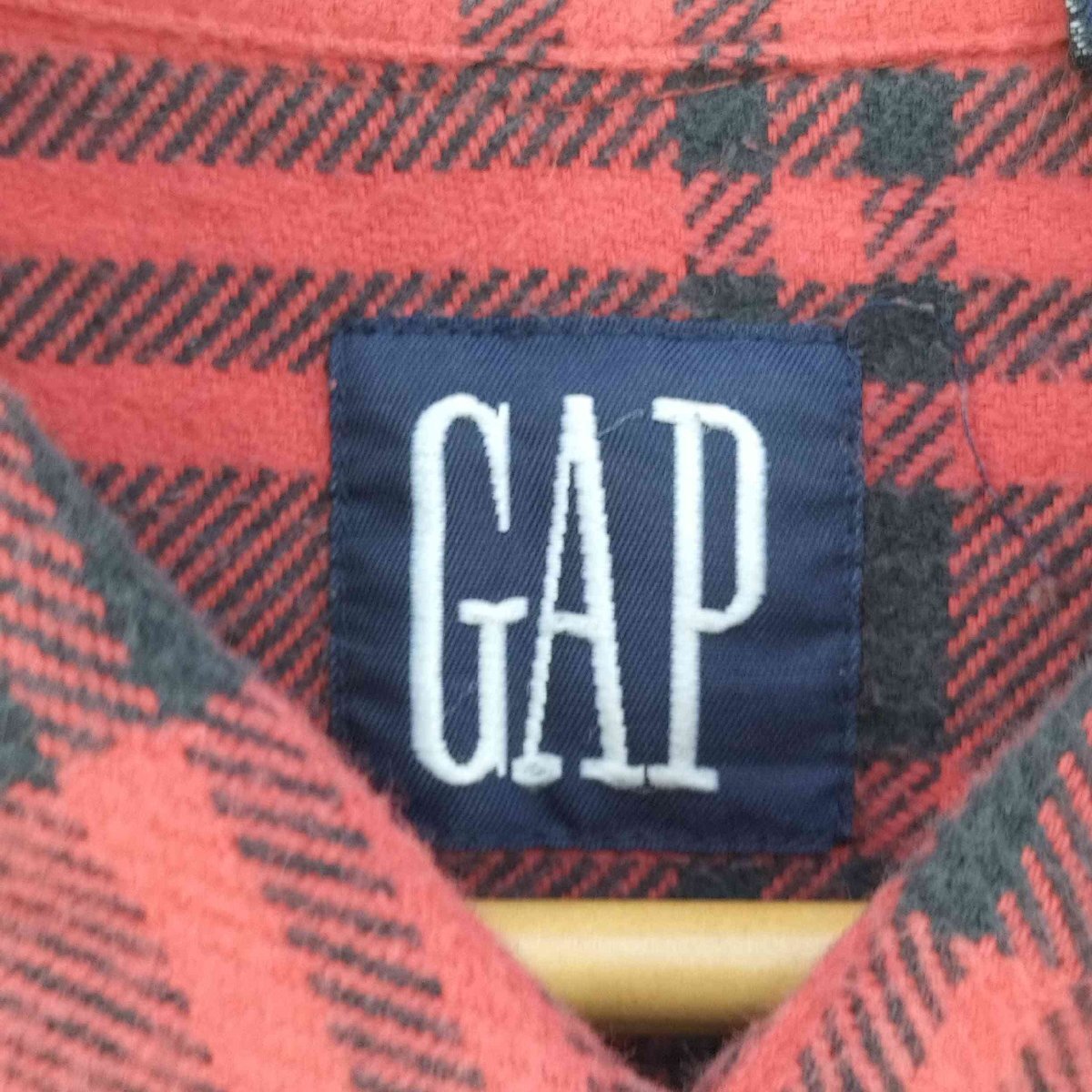 Gap(ギャップ) OLD オールド デカタグ ネルチェックシャツ メンズ import：XL 中古 古着 0252_画像6