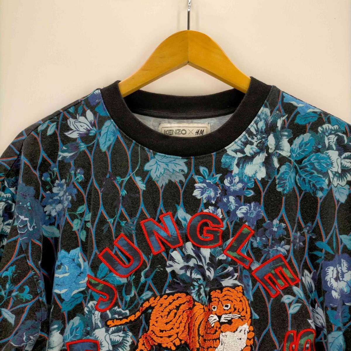 kenzo h&M(ケンゾー エイチアンドエム) 虎柄 アップリケTシャツ レディース JPN：M 中古 古着 0922_画像3