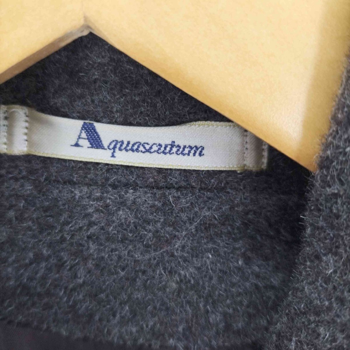 AQUASCUTUM(アクアスキュータム) ダブルブレストチェスターコート レディース JPN：9号 中古 古着 0205_画像6