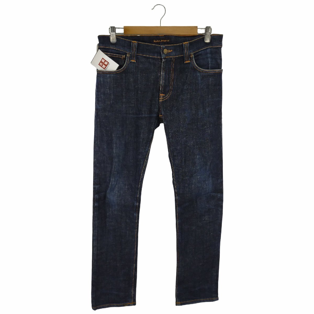 Nudie Jeans(ヌーディージーンズ) ジッパーフライ スキニーデニムパンツ インディゴ メンズ 中古 古着 0404_画像1