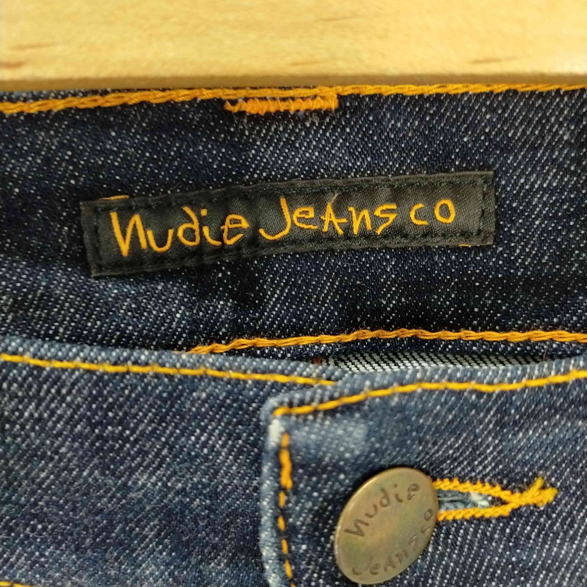 Nudie Jeans(ヌーディージーンズ) ジッパーフライ スキニーデニムパンツ インディゴ メンズ 中古 古着 0404_画像6