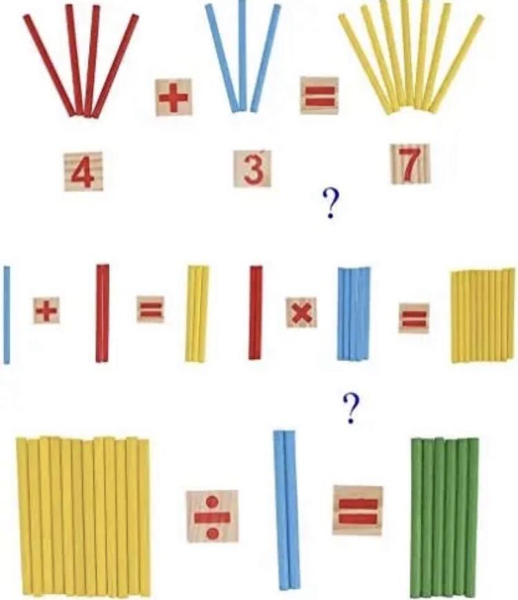 計算スティック　知育玩具　算数　ブロック　棒　木製　モンテッソーリ_画像2