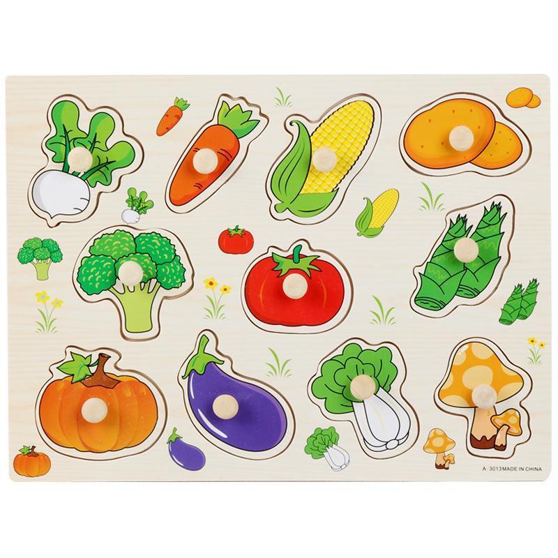 型はめパズル　動物＆野菜　2個セット　知育玩具　モンテッソーリ　木製お得_画像6