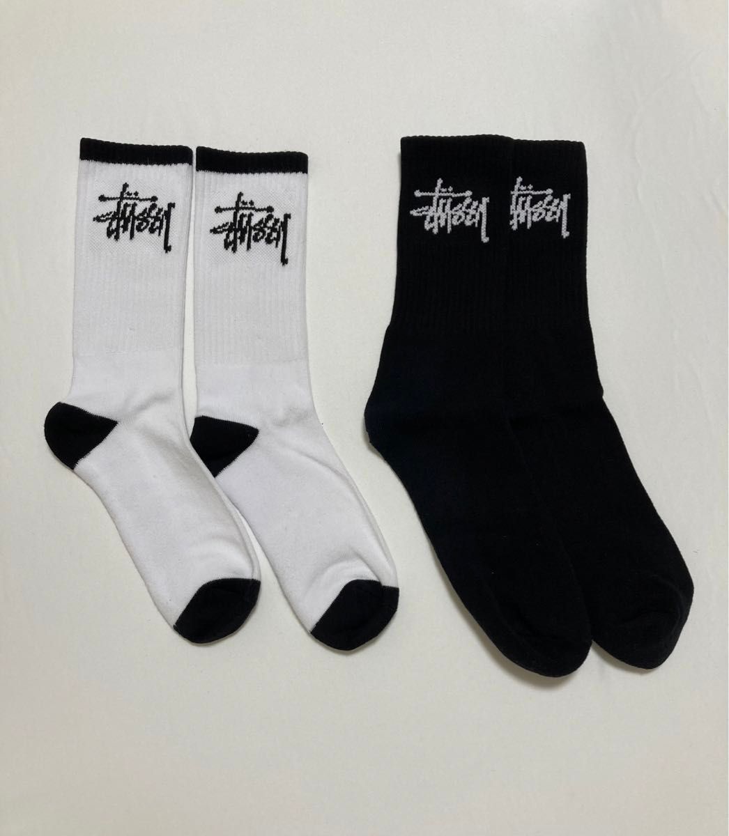 新品未使用　stussy ステューシー　ロゴハイソックス　セット販売　海外正規品