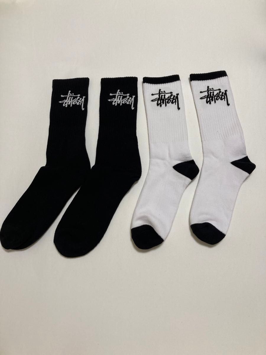 新品未使用　stussy ステューシー　ロゴハイソックス　セット販売　海外正規品