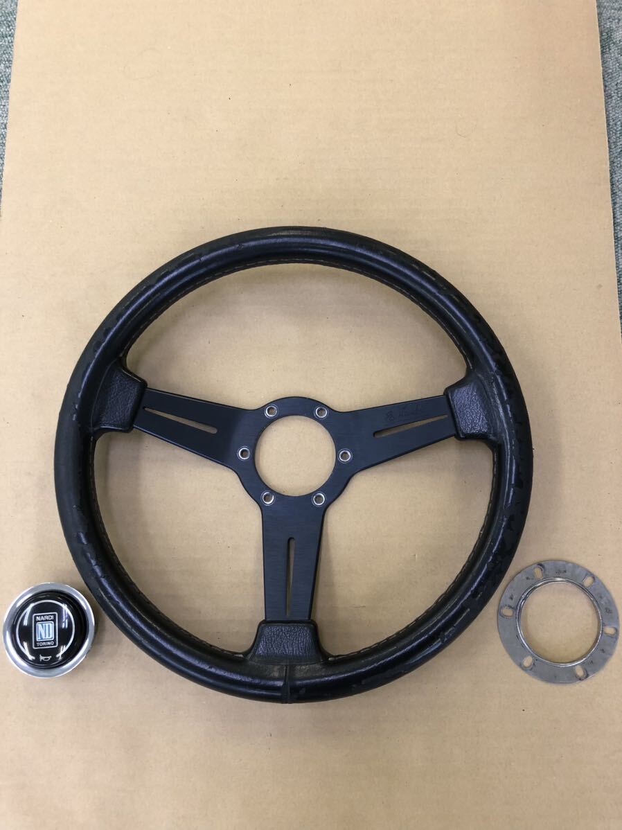  steering gear that time thing NARDI Nardi Classic steering wheel old car 33φ 33 centimeter cm black black BLACK horn ring horn button attaching 