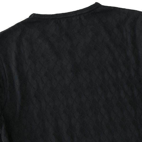 新品 ニコル シャドー アーガイル Vネック 長袖 カットソー 48(L) 黒 【I49312】 春夏 メンズ NICOLE Selection ロンT Tシャツ サマーの画像3