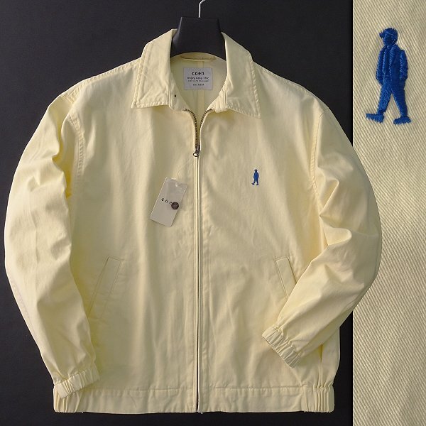  новый товар UNITED ARROWSko-en вышивка хлопок chino куртка от дождя блузон XL желтый [J46630] мужской coen жакет tsu il Golf 
