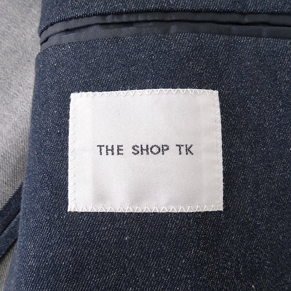 新品 タケオキクチ エバー デニム ストレッチ ジャケット XL 紺 【J49670】 THE SHOP TK ブレザー 春夏 メンズ 洗濯可 アンコン サマー_画像9