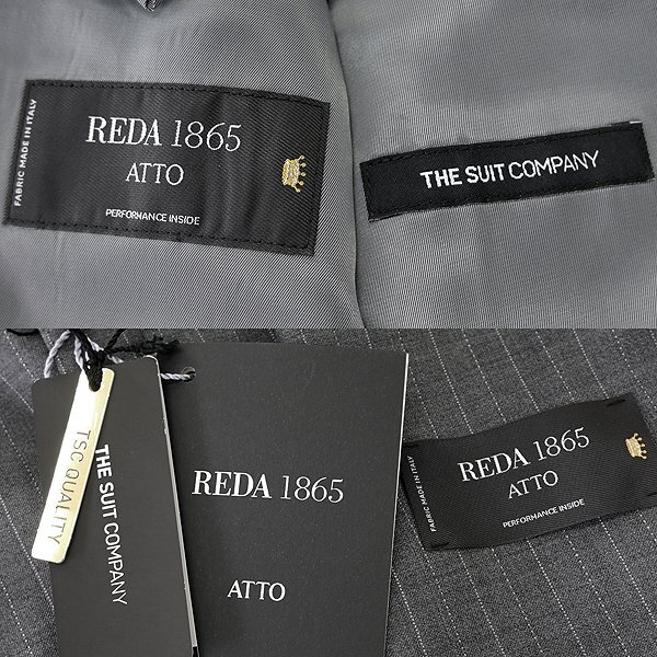  new goods suit Company Italy cloth REDA ATTO water-repellent stretch suit AB5( wide width M) ash [J50995] 170-4D spring summer setup summer 