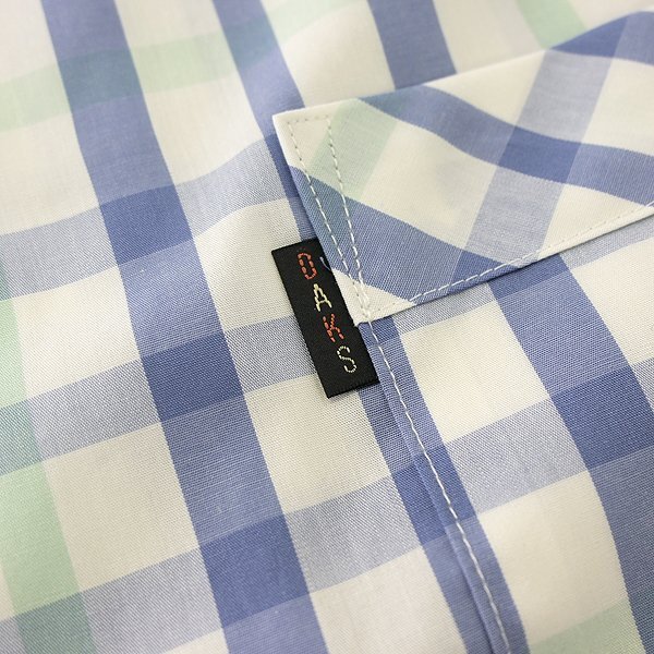  new goods Dux made in Japan spring summer cotton check pattern setup pyjamas L blue green white [J53324] men's DAKS LONDON shirt pants 