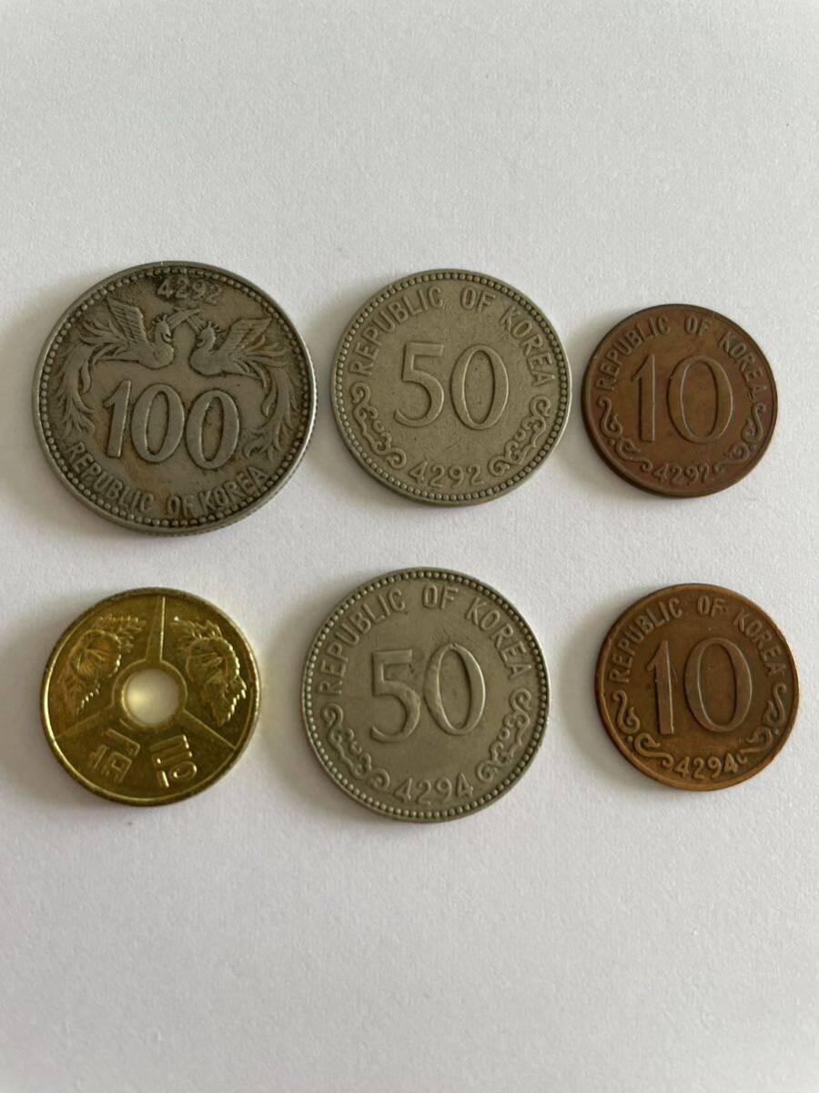 韓国 古銭 まとめ 23枚 1ウォン 5ウォン 10ウォン 50ウォン 100ウォン 美品 特年ある_画像3
