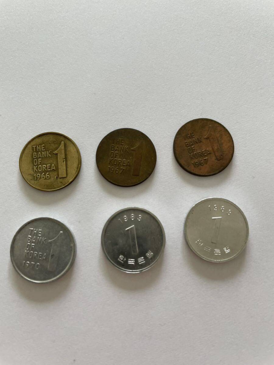 韓国 古銭 まとめ 23枚 1ウォン 5ウォン 10ウォン 50ウォン 100ウォン 美品 特年ある_画像5