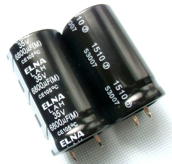 [2個] ELNA LAH 35V 6800uF ●105℃ 高信頼性高リプル品　特価品_画像1