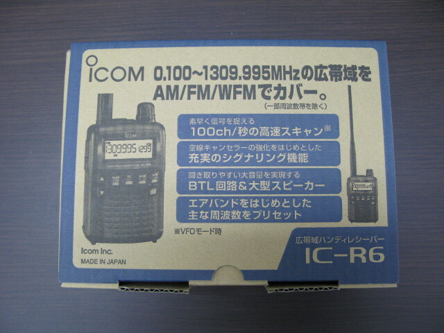 ICOM（ icom  ）... полоса  портативный  приемник 　IC-R6　 не вскрытый  неиспользуемый 