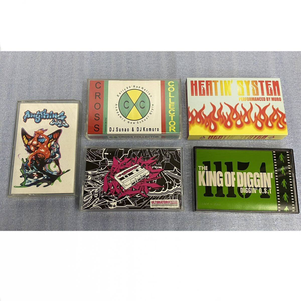 当時物★正規品 DJ MURO Mix Tape 他 5点まとめてセット diggin o.s.t / KING OF DIGGIN / HEAT SYSTEM / KENNY DOPE カセットテープ_画像1