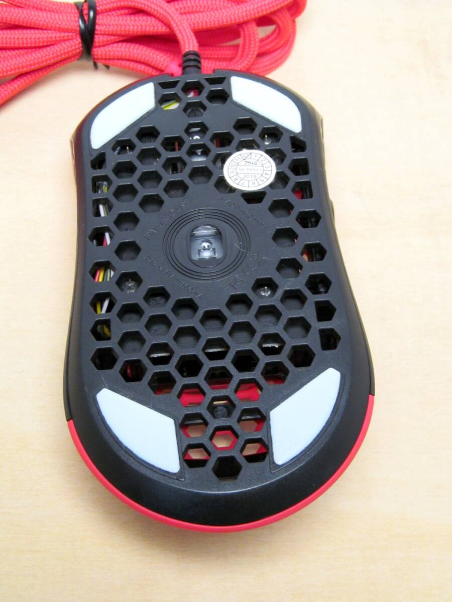 Finalmouse ★ファイナルマウス air58 ninja チェリーブロッサムレッド 動作確認済み eスポーツ ゲーミングマウス★ 中古 まだ綺麗の画像5