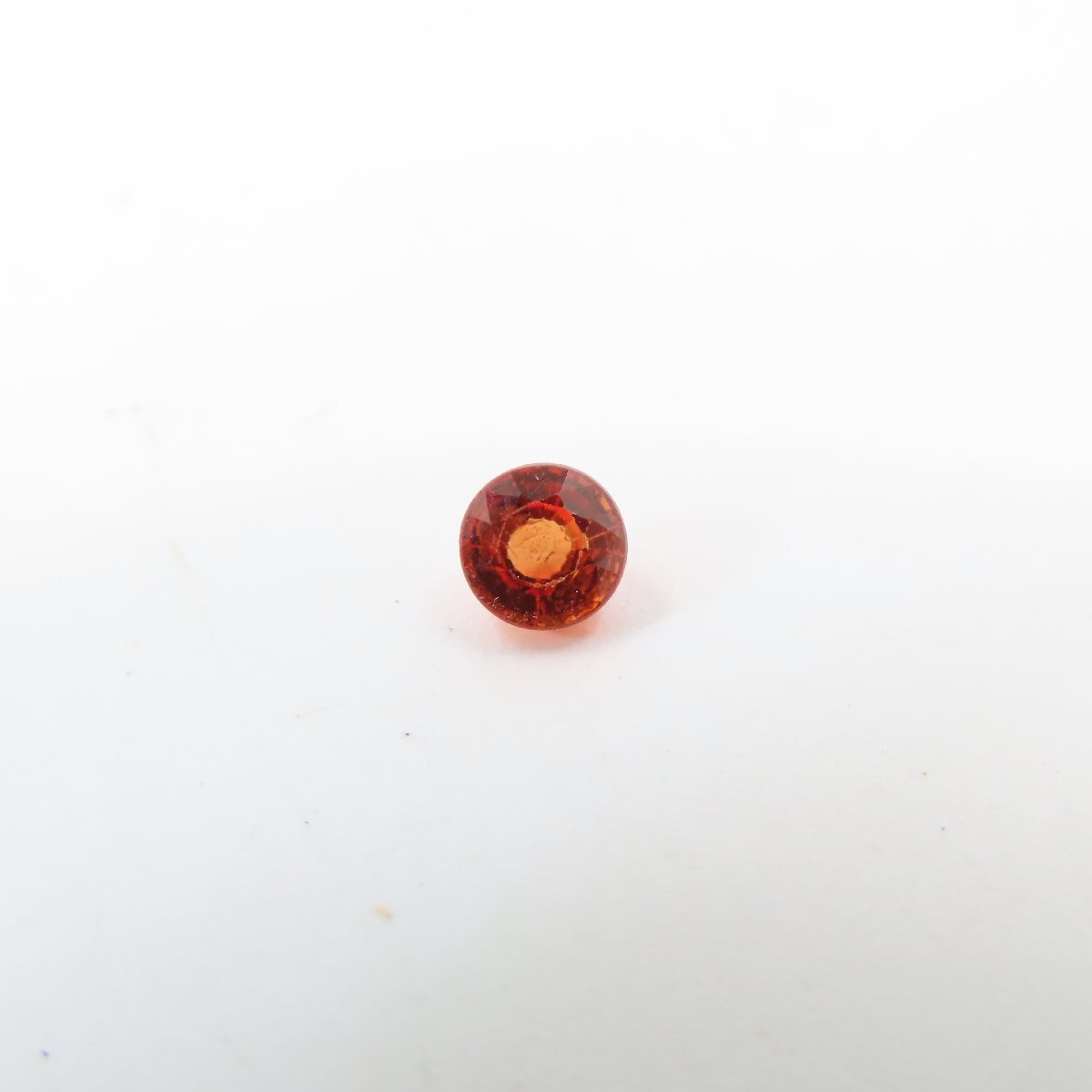ER-60 天然コランダム サファイア ルース 裸石 1粒 0.428ct 透明赤橙色 中央宝石研究所 宝石鑑別書付_画像5