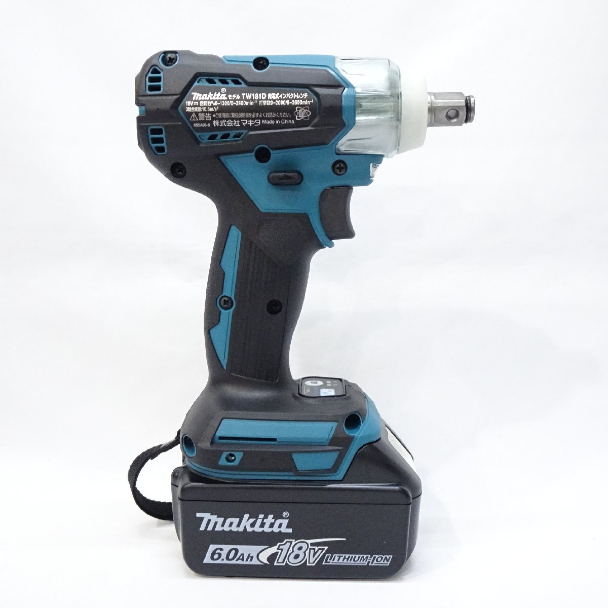 【新品】makita マキタ 18V 6.0Ah インパクトレンチ　TW181DRGX　純正　本体+バッテリ2個+充電器　フルセット_画像3