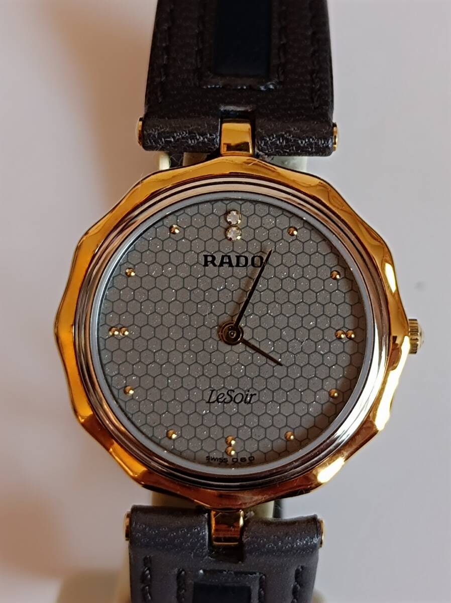 美品 RADO LeSoir メンズ腕時計 灰色文字盤 新品電池 附属品有りの画像2