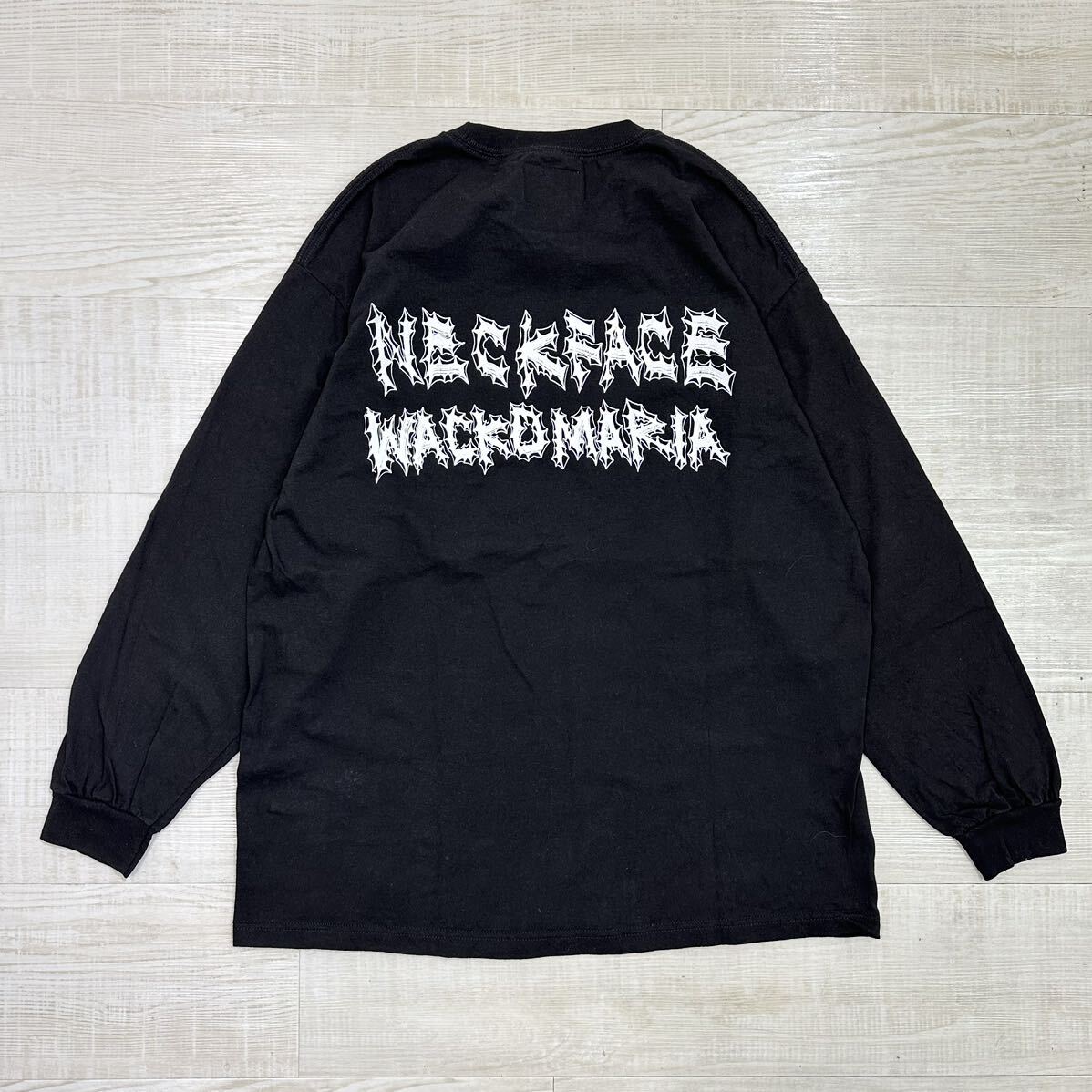 24ss 2024 WACKO MARIA ワコマリア x NECKFACE ネックフェイス CREW NECK LONG SLEEVE T-SHIRT ロゴ ロングスリーブ Ｔシャツ ロンT XLの画像2