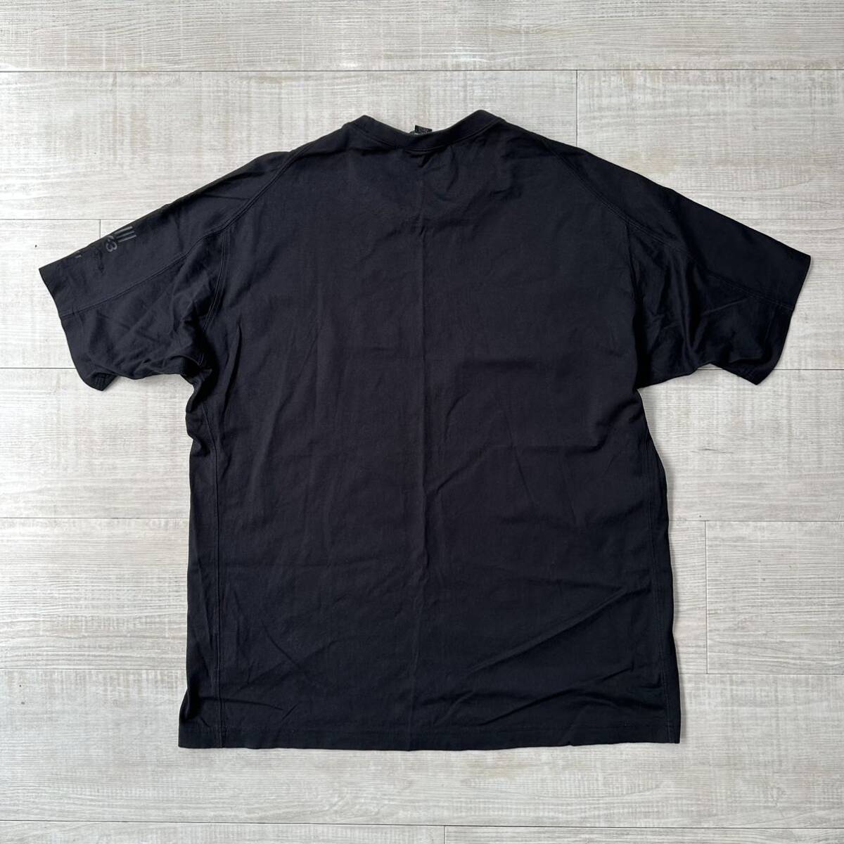 Y-3 adidas ワイスリー アディダス Yohji Yamamoto ワイズ ヨウジヤマモト NEW CLASSIC CREW TEE 袖 ロゴ クラシック Tシャツ サイズ XL_画像2
