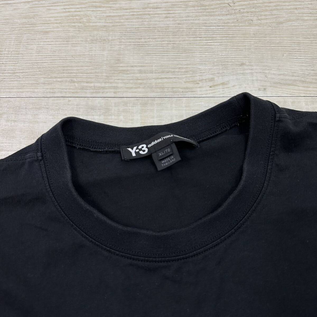 Y-3 adidas ワイスリー アディダス Yohji Yamamoto ワイズ ヨウジヤマモト NEW CLASSIC CREW TEE 袖 ロゴ クラシック Tシャツ サイズ XL_画像3