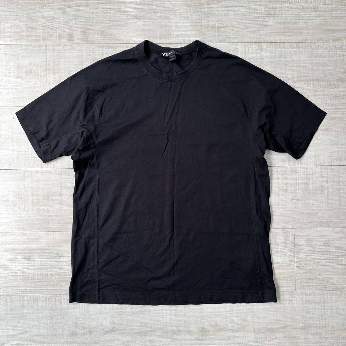 Y-3 adidas ワイスリー アディダス Yohji Yamamoto ワイズ ヨウジヤマモト NEW CLASSIC CREW TEE 袖 ロゴ クラシック Tシャツ サイズ XL_画像1