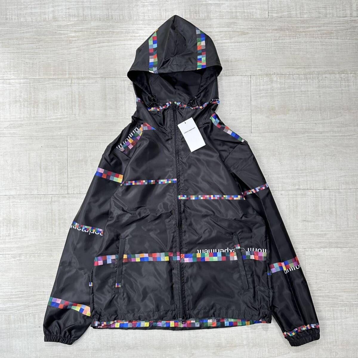 19ss 2019 新品 uniform experiment ユニフォームエクスペリメント UE COLOR CHART HOODED BLOUSON UE-190046 ブルゾン BLACK サイズ 2_画像2